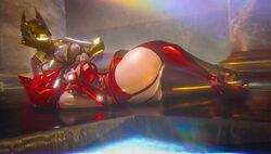 2girls 3d 3d_(artwork) ass big_ass boots breasts bungie destiny_(game) destiny_(video_game) destiny_2 fingerless_gloves fireball_(warlock) gloves glowing guardian_(destiny) helmet high_heel_boots high_heels lingerie nipple_piercing nipples palace shiny_skin sonicfreak thick_thighs thighhighs thighs warlock_(destiny)