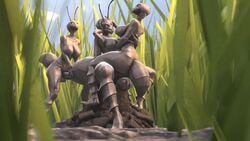 3d 3girls animated anthro anthrofied ants big_breasts creature from_behind_position futa_only futanari grabbing_own_breast grass large_ass large_penis mp4 no_sound tagme video