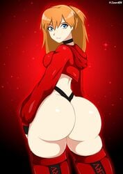 1girls ass asuka_langley_sohryu big_ass big_breasts big_butt blue_eyes breasts choker clothing eye_contact fat_ass female fingerless_gloves huge_ass large_ass large_breasts long_hair looking_at_viewer neon_genesis_evangelion orange_hair panties solo standing stockings thick_ass thick_thighs thighhighs thighs thong wide_hips zonen404