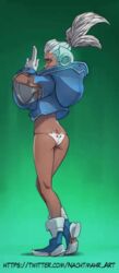 animated ass blush dark-skinned_female dark_skin female_only he-man_and_the_masters_of_the_universe_(2021) looking_back magic masters_of_the_universe masters_of_the_universe_(2021) nachtmahr panties solo sorceress_(he-man_and_the_masters_of_the_universe_2021) spats teela teela_(he-man_and_the_masters_of_the_universe_2021) thighs white_hair