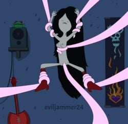 2d adventure_time animated black_hair cum cum_in_pussy cum_inside eviljammer24 female gif guitar loop marceline marceline_abadeer marcy restrained speaker stomach_bulge tentacle tentacle_sex