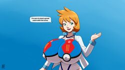 1girls 2021 big_breasts bodypaint breasts breasts_out exposed_breasts huge_breasts kasumi_(pokemon) lure_ball misty_(pokemon_hgss) nipples pokeball pokemon short_hair solo solo_female tagme ydbunny