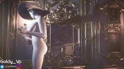 1girls 3d alcina_dimitrescu ass big_ass big_breasts big_butt big_nipples breasts capcom female goldy_3d hat looking_at_viewer mommy mother nipples pussy resident_evil resident_evil_8:_village solo straight