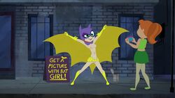 1girls barbara_gordon batgirl belt breasts casual dc dc_comics dc_super_hero_girls edit exposed_torso female female_only footwear garbageman handwear human nude nude_edit outerwear pale_skin pussy screenshot_edit