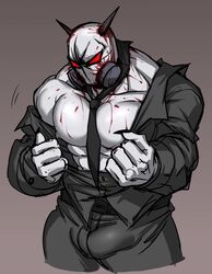 abs blood bulge claws madness_combat muscular muscular_male pecs slashersample torture_(madness_combat) undressing