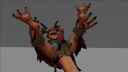 3d ass ball_fondling ball_licking bound dragon drogoz_(paladins) erection fellatio female fingers genitals horn male male/female nude paladins penis skye_(paladins) spikes spread_legs spreading striped_body stripes suprised