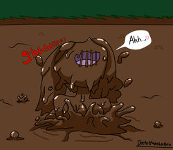 completely_covered_in_mud covered_in_mud doctormechapyro female mud outdoors outside quicksand skullgirls squigly tagme zombie zombie_girl