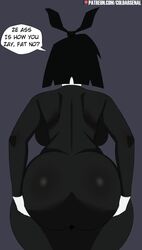 <1_second_video 1girls 2021 animated ass ass_in_dress big_ass big_breasts big_butt black_dress black_hair bouncing_ass breasts butt coldarsenal creepy_susie dress female goth grabbing_own_ass holding_own_ass huge_ass large_breasts no_sound sideboob solo speech_bubble standing text the_oblongs thick_ass tight_clothing video white_skin