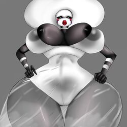 areola_slip big_breasts classic_fnaf_2_marionette classic_fnaf_2_puppet fableeg female female_only five_nights_at_freddy's five_nights_at_freddy's_2 hat huge_breasts marionette_(fnaf) nipples_visible_through_clothing original_fnaf_2_marionette original_fnaf_2_puppet puppet_(fnaf) red_lipstick thick_thighs thin_waist