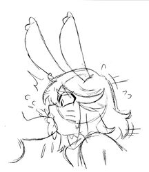 annoyed blowjob bunny_ears cum_in_mouth fellatio jennlumm kill_la_kill matoi_ryuuko sketch suprised