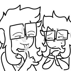 artist_self-insert clones cum deatthot deatthot_(character) glasses self_insert