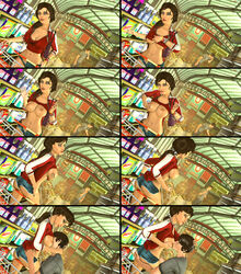 1boy 1girls 3d areolae ass ass_grab athletic athletic_female bare_midriff big_breasts bioshock bioshock_infinite blue_eyes bracelet breast_sucking breasts breasts_out brown_hair bubble_butt busty cleavage comic crop_top daisy_dukes edit elizabeth_comstock exhibitionism female fondling hourglass_figure large_breasts long_hair lovelysfm male navel nipples ponytail public public_exposure public_nudity public_use short_shorts skimpy skimpy_clothes sleeves_rolled_up sucking sweater tagme underboob wide_hips