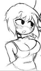 artist_self-insert blush breasts horny jennlumm lumina_(jennlumm) self_insert tank_top