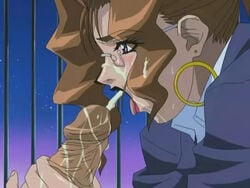 brown_hair cap cum cum_in_mouth earrings fellatio glasses grey_eyes handjob jewelry karen_(the_venus_files) night oral penis screencap shin-ban_megami_tantei_vinus_file the_venus_files uncensored wavy_hair