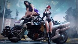 2025 2girls 3d clothed clothed_female female final_fantasy final_fantasy_vii final_fantasy_vii_remake full_body jessie_rasberry no_nude no_nudity non-nude non_nude outdoors red404 skimpy skimpy_clothes tagme tifa_lockhart