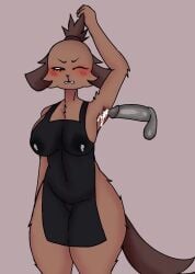 1boy 1girls armpit_fetish armpits black_apron blush cum devil_beater disembodied_penis female grey_dick grey_penis lactating lactation male nefuru_tisumi penis roblox roblox_game see-through_clothing semi-anthro shyraburger sweat sweaty_armpits tagme tail