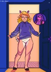absurd_res anthro anthro_focus antlers artist_name bedroom_eyes biped blonde_hair bottomless bottomless_anthro bottomless_female breasts clothed clothed_anthro clothed_female clothing colored cutaway deer deltarune doorway duo female female/female female_focus fingers freckled_face freckles front_view fur genitals hair hi_res hoodie hooves horn humanoid_genitalia humanoid_hands humanoid_pussy long_hair looking_at_viewer mammal narrowed_eyes new_world_deer noelle_holiday non-mammal_breasts offscreen_character open_door orange_body orange_fur purple_body purple_hair purple_scales pussy reindeer reptile scales scalie seductive shaded shadow shen_hokori shocked short_tail smile solo_focus standing surprise susie_(deltarune) tail tan_body tan_fur text topwear undertale_(series) wide_eyed