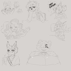 big_breasts breasts cleavage female furry huge_breasts jinx_doodle tagme thick_thighs wide_hips