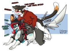 anthro ass begging blush bodily_fluids bondage breasts breath breeding_kink briggite_shark calico_cat collar command cross-eyed cum cum_inside cum_leaking_out cum_on_butt degradation doggy_style domestic_cat duo felid feline felis female fish from_behind_position genital_fluids hi_res hip_grab hunter_(hhdrawer) infamous inflation inflation leash leash_pull male male/female mammal marine panting petplay pumpkinnaughty roleplay rough_sex sex shark tongue tongue_out