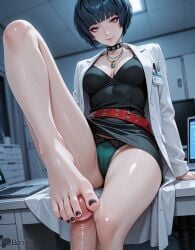 ai_generated ass benj17 feet feet_focus feet_up female foot_fetish male navel nipples nude nude_female penis persona soles sweat tae_takemi toes uncensored