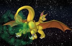absurd_res anus ass backsack balls big_butt canid canine canis claws digital_media_(artwork) dragon earth fart fart_cloud fart_fetish feces feet fur genitals hair hi_res hybrid macro male mammal mythological_creature mythological_scalie mythology nude planet scalie size_difference solo space tail wings wolf zubuzz