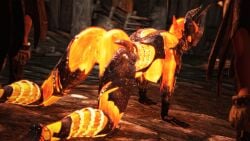 3d anus ass big_breasts breasts bubble_butt busty erect_nipples female female_focus female_only flame_atronach hanging_breasts hourglass_figure nipples oblivion on_all_fours tagme the_elder_scrolls wide_hips wildynsfw