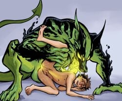 anal anal_sex anthro balls black_highlights bodily_fluids canid canine digital_media_(artwork) duo erection fingers genital_fluids genitals glowing glowing_eyes glowing_genitalia glowing_mouth glowing_penis glowing_saliva glowing_tongue goo_creature green_body hair hi_res highlights_(coloring) human larger_male looking_pleasured male male/male male_penetrated male_penetrating male_penetrating_male mammal max_(maxspite) maxspite muscular muscular_male mythological_canine mythological_creature mythology nipples nude open_mouth penetration penis raised_leg saliva sex simple_background size_difference smaller_penetrated smile spade_tail spreading symbiote tail teeth tongue tongue_out unusual_bodily_fluids unusual_saliva werecanid werecanine werecreature werewolf