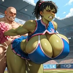 ai ai-created ai_art ai_assisted ai_generated bent_over big_breasts big_breasts big_breasts boobs_bigger_than_head breasts breasts fucked fucked_from_behind gigantic_breasts green_body green_skin groaning huge_boobs huge_breasts huge_breasts human_on_orc moan moaning monster_girl orc orc_female orc_on_human orced painful painful_penetration straining tits_bigger_than_head