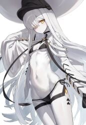 black_bikini blue_archive blush expressionless female kokukyukeo malkuth_(blue_archive) micro_bikini petite ribs robot_girl small_breasts thighs