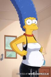 20th_century_fox 20th_century_studios ai_generated female fox_corporation gracie_films leather leather_pants marge_simpson matt_groening pregnant simpsons squirting tagme the_simpsons video watermark yellow-skinned_female