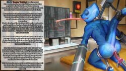 1boy absurd_res anal anal_sex anthro aphrodisiac bondage bound chameleon electrostimulation english_text fucking_machine hi_res lizard machine male male_only monduck naked nude penetration predicament predicament_bondage reptile restraints scalie sex_machine solo tail text tongue