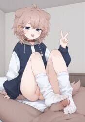artist_request character_request copyright_request dog_collar foot_fetish footjob hoodie pussy tagme v virtual_youtuber vtuber