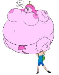adventure_time cunnilingus finn_the_human inflation machochowder princess_bubblegum spherical_inflation