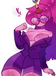 adventure_time artist_request barely_contained_breasts female large_breasts pink_hair pink_skin princess_bonnibel_bubblegum princess_bubblegum tagme