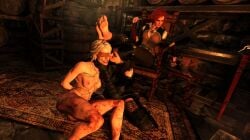 3d 3girls ass black_hair blindfold bondage breasts cd_projekt_red ciri clenched_teeth completely_nude dirty feet female humiliation kissing light-skinned_female nipples nude red_hair sinatra the_witcher_(series) the_witcher_3:_wild_hunt triss_merigold white_hair yennefer