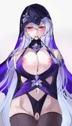 areolae black_swan_(honkai:_star_rail) breasts eyes female girl hair honkai:_star_rail lips naked nipples nude