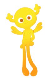 1girls catrash female_only naked_female no_background penny_fitzgerald the_amazing_world_of_gumball unknown_species yellow_body young