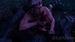 16:9 3d anthro astarion_(baldur's_gate) baldur's_gate baldur's_gate_3 blood bodily_fluids canid canine duo fellatio genitals hi_res knife knife_play knot larian_studios lythlune male male/male mammal mythological_canine mythological_creature mythology oral penile penis scared sex vampire werecanid werecanine werecreature werewolf widescreen