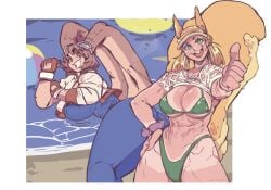7_passes beach bikini bikini_bottom bikini_top makihara_arina marvel_rivals squirrel_girl_(marvel) squirrel_girl_(marvel_rivals) tagme tan waku_waku_7