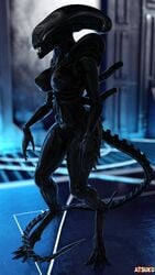 alien alien_(franchise) alien_girl ass atsuko_(artist) big_breasts big_butt breasts female female_only female_xenomorph hi_res humanoid solo solo_female xenomorph