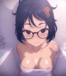 ai_generated beauty dark_blue_hair miside mita purple_eyes sexy vitalikmk2 white_skin