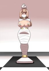 bandage bandages bondage breasts chess chess_piece exposed_breasts gag gagged imbsengirl mummification mummification_(bound) mummified mummy mummy_wrappings nipple_pasties nude nude_female original tape tape_bondage tape_gag taped_mouth