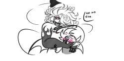 1girls big_breasts breasts demon demon_girl female huge_breasts kiss_mark larger_female smaller_male smolmarble sya(smolmarble)