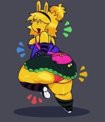 ass big_ass big_breasts clothed fake_animal_ears fake_rabbit_ears forsaken_(roblox) huge_ass noob noob_(forsaken) panties party_noob_(forsaken) scene wackyfolly yellow_hair yellow_skin