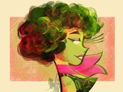 afro disgust_(inside_out) disney icecreampizza_(artist) inside_out inside_out_2 pixar suggestive_look suggestive_posing