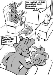 absorption anthro balls big_balls big_penis blush cock comic dick flexing furry fusion gay glasses goat goo_creature goo_transformation hair homosexual hooves horn majin_buu male male/male male_only merging muscles muscular muscular_male news_reporter penis slime testicles transformation trencalos twink vein veiny_penis