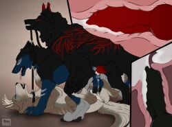 2024 animal_genitalia animal_penis animal_pussy antlers artist_logo black_body black_collar black_fur black_penis blue_body blue_eyes blue_fur bodily_fluids brown_body brown_fur canid canine canine_genitalia canine_penis canine_pussy collar cum cum_in_ass cum_in_pussy cum_inside cutaway dated erection female female_penetrated feral feral_on_feral feral_penetrated feral_penetrating feral_penetrating_feral fur genital_fluids genitals group group_sex hi_res horn internal internal_anal internal_vaginal killthe_demon leash leash_pull logo lucky_pierre male male/female male/male male_penetrated male_penetrating male_penetrating_female male_penetrating_male mammal markings narrowed_eyes open_mouth orange_eyes penetration penis pink_tongue pussy red_markings red_penis sex side_view signature simple_background threesome tongue tongue_out trio white_body white_fur white_markings