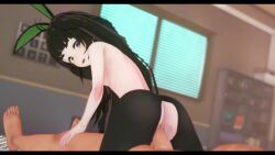 1boy 1boy1girl 1girls 3d 60fps animated bedroom big_penis bouncing_ass bouncing_on_penis bunny_costume bunny_ears bunny_girl cowgirl_position eager faceless_male green_eyes green_hair gremlin hiyajou_maho hole_in_pants koikatsu large_penis laying_on_bed long_hair longer_than_10_seconds looking_back messy_hair moaning moaning_in_pleasure no_bra no_panties pale-skinned_female pale_skin pantyhose penetration petite petite_female plap_(sound) pussy reverse_cowgirl_position riding riding_penis ripped_clothing ripped_pantyhose ripped_stockings self_upload sex short_female size_difference small_breasts smaller_female sound sound_effects steins;gate steins;gate_0 tagme tights torn_legwear torn_pantyhose uncensored video