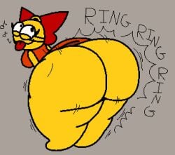 1girls ass_focus bell big_ass christmas clapping_cheeks cooluthink original_character presenting_hindquarters tagme