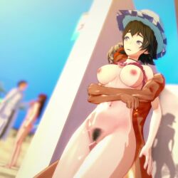 1boy 1boy1girl 1girls 3d 60fps abs background_characters beach behind_wall belly_button between_legs between_thighs big_breasts big_penis bikini bikini_top bouncing_breasts bra breathing breathing_heavily choker cum cum_covered_penis cum_on_floor cum_outside cumshot curvy faceless_male fast_thrusts forced grabbing grabbing_from_behind hat hidden huge_cock innocent koikatsu long_cumshot longer_than_10_seconds makise_kurisu muscular_male nude nude_female oily okabe_rintarou pale-skinned_female pale_skin pubic_hair public public_nudity public_use self_upload shiina_mayuri shiny_skin short_hair sound sound_effects standing steins;gate surprised tagme thick_thighs thigh_job thigh_sex thrusting tits_bouncing uncensored used used_as_an_object video